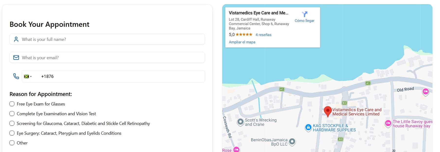 Migración y Optimización Web de Vista Medics Jamaica - Screenshot 2
